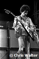 Jimi Hendrix 1970 at Isle Of Wight Festival with his custom 1967 Gibson Flying V 