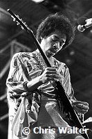 Jimi Hendrix 1970 at Isle Of Wight Festival with his custom 1967 Gibson Flying V