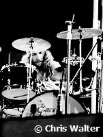 Mitch Mitchell 1970 with Jimi Hendrix Experience at Isle Of Wight.<br> Chris Walter<br>