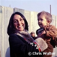 Photo of Joan Baez 1970 Isle Of Wight Festival ( with son Gabe?)<br> Chris Walter<br>