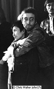 John Lennon and Yoko One in 1969 at Top Of The Pops