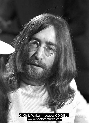 Photo of John Lennon by Chris Walter , reference; beatles-69-068a,www.photofeatures.com