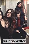 Photo of JOHN LENNON 1968 with Yoko Ono, ERIC CLAPTON and Julian Lennon at the Rolling Stones Rock & Roll Circus December 68 in London