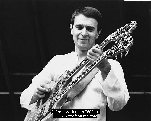 Photo of John McLaughlin by Chris Walter , reference; m06001a,www.photofeatures.com