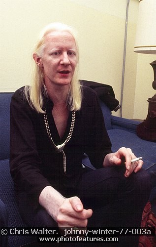 Photo of Johnny Winter for media use , reference; johnny-winter-77-003a,www.photofeatures.com