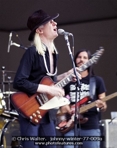 Photo of Johnny Winter for media use , reference; johnny-winter-77-009a,www.photofeatures.com