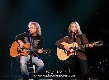 Photo of Jack Blades and Tommy Shaw - Shaw Blades<br>at Don Felder and friends Rock Cerritos for Katrina<br>at Cerritos Center For The Performing Arts, February 1st 2006.<br>Photo by Chris Walter/Photofeatures , reference; DSC_4012a