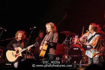 Photo of Jack Blades and Tommy Shaw  with Stephen Stills<br>at Don Felder and friends Rock Cerritos for Katrina , reference; DSC_4020a