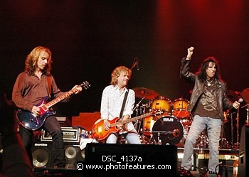 Photo of Tommy Shaw, Jack Blades and Alice Cooper<br>at Don Felder and friends Rock Cerritos for Katrina<br>at Cerritos Center For The Performing Arts, February 1st 2006.<br>Photo by Chris Walter/Photofeatures , reference; DSC_4137a