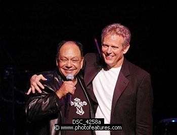 Photo of Cheech Marin and Don Felder (Eagles) at Don Felder and friends Rock Cerritos for Katrina<br>at Cerritos Center For The Performing Arts, February 1st 2006.<br>Photo by Chris Walter/Photofeatures , reference; DSC_4258a