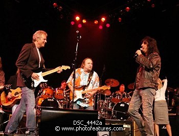 Photo of Don Felder, Stephen Stills and Alice Cooper<br>at Don Felder and friends Rock Cerritos for Katrina<br>at Cerritos Center For The Performing Arts, February 1st 2006.<br>Photo by Chris Walter/Photofeatures , reference; DSC_4442a