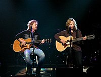 Photo of Jack Blades and Tommy Shaw - Shaw Blades<br>at Don Felder and friends Rock Cerritos for Katrina