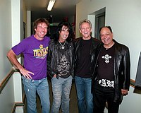 Photo of Dennis Quaid, Alice Cooper, Don Felder and Cheech Marin<br>at Don Felder and friends Rock Cerritos for Katrina