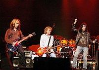 Photo of Tommy Shaw, Jack Blades and Alice Cooper<br>at Don Felder and friends Rock Cerritos for Katrina<br>at Cerritos Center For The Performing Arts, February 1st 2006.<br>Photo by Chris Walter/Photofeatures