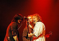 Photo of Gilby Clarke, Tommy Shaw and Jack Blades<br>at Don Felder and friends Rock Cerritos for Katrina