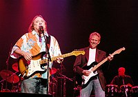 Photo of Stephen Stills and Don Felder (Eagles) at Don Felder and friends Rock Cerritos for Katrina<br>at Cerritos Center For The Performing Arts, February 1st 2006.<br>Photo by Chris Walter/Photofeatures