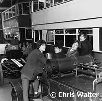 Kinks 1965 Ray Davies,Pete Quaife, Dave Davies and Mick Avory at the  London Transport Museum<br><br> Chris Walter<br><br>