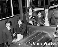 Kinks 1965 Ray Davies, Mack Avory, Dave Davies and Pete Quaife at the London Transport Museum