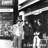 KINKS 1966 Pete Quaife, Mick Avory,Ray Davies and Dave Davies in  London's Carnaby Street<br> Chris Walter<br>