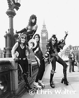 Kiss 1976 Peter Criss, Paul Stanley, Ace Frehley and Gene Simmons in London<br> Chris Walter<br>