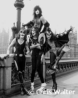 Kiss 1976 Peter Criss, Paul Stanley, Ace Frehley and Gene Simmons in London<br> Chris Walter<br>