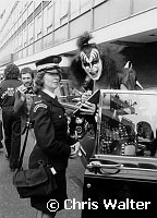 Kiss 1976 Gene Simmons  at London's Heathrow Airport<br> Chris Walter<br>