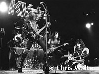 Kiss 1976 Gene Simmons, Paul Stanley and Ace Frehley in London