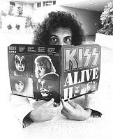 Kiss 1978 Gene Simmons (never photographed without makeup at that time)<br> Chris Walter<br>