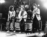 Jeff Beck 1983 with Les Paul and Billy Squier at &quotRock And Roll Tonite" TV Show 1983<br>Photo by Chris Walter/Photofeatures<br>