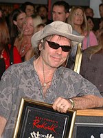 Photo of Bruce Dickinson of Iron Maiden inducted into Hollywood Rockwalk at Guitar Center on Sunset Blvd in Hollywood, August 19th 2005. Photo by Chris Walter/Photofeatures.