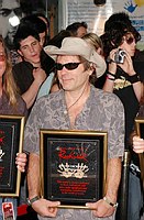 Photo of Bruce Dickinson of Iron Maiden inducted into Hollywood Rockwalk at Guitar Center on Sunset Blvd in Hollywood, August 19th 2005. Photo by Chris Walter/Photofeatures.
