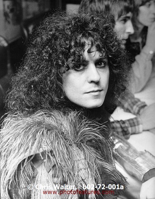 Photo of Marc Bolan for media use , reference; b02-72-001a,www.photofeatures.com