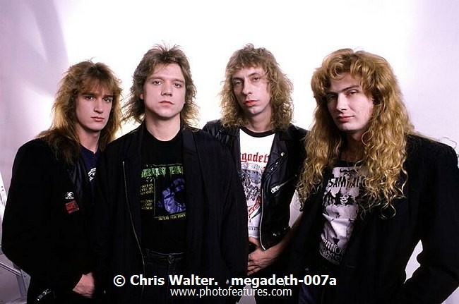 Photo of Megadeth for media use , reference; megadeth-007a,www.photofeatures.com