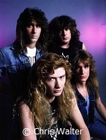 Megadeth 1987 Dave Mustaine, Jeff Young, Chuck Behler and Dave Ellefson<br> Chris Walter