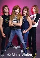 Megadeth 1986 Chris Poland, Dave Mustaine, David Ellefson and Gar Samuelson<br> Chris Walter<br>