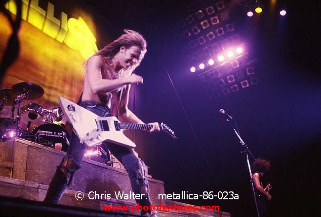Photo of Metallica for media use , reference; metallica-86-023a,www.photofeatures.com