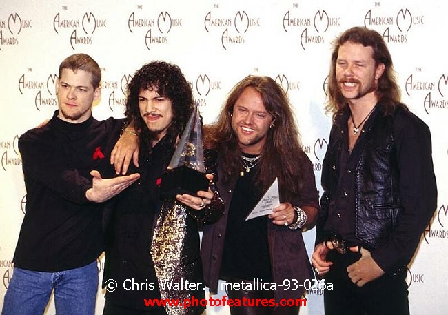 Photo of Metallica for media use , reference; metallica-93-026a,www.photofeatures.com