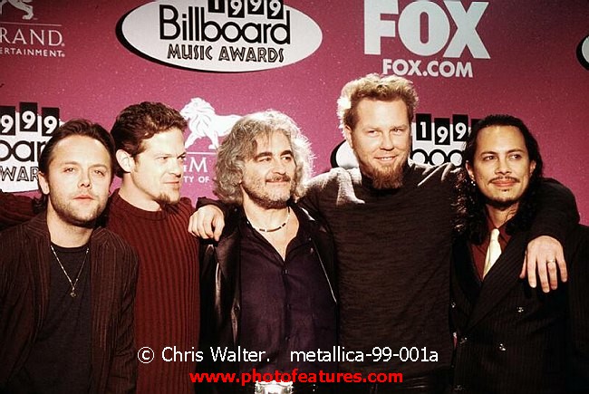 Photo of Metallica for media use , reference; metallica-99-001a,www.photofeatures.com