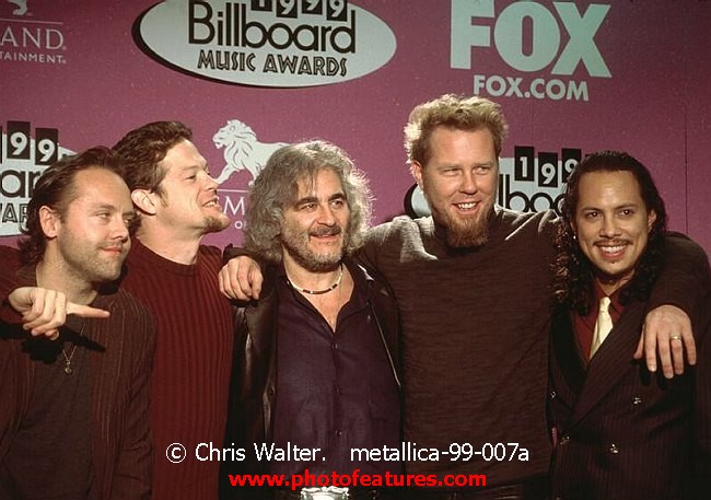 Photo of Metallica for media use , reference; metallica-99-007a,www.photofeatures.com