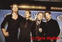 Metallica 1998 James Hetfield, Kirk Hammett, Lars Ulrich and Jason Newsted at Billboard Awards