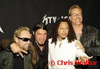 Metallica 2003 Lars Ulrich, Robert Trujillo, Kirk Hammett and James Hetfield at MTV Icons