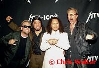 Metallica 2003 Lars Utrich, Robert Trujillo, Kirk Hammett and James Hetfield at MTV Icons