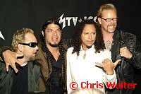 Metallica 2003 Lars Utrich, Robert Trujillo, Kirk Hammett and James Hetfield at MTV Icons