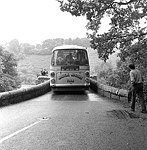 Photo of The Beatles 1967 at start of Magical Mystery Tour, the bus gets stuck on a bridge.<br>© Chris Walter<br>