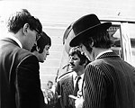 Photo of The Beatles 1967 Paul McCartney,  Ringo Starr and John Lennon at thestart of The Magical Mystery Tour <br>© Chris Walter<br>
