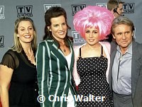 Davy Jones of the Monkees (r) 2003 with his daughters Sarah, Talia and Anabel at TV Land Awards at the Hollywood Palladium.