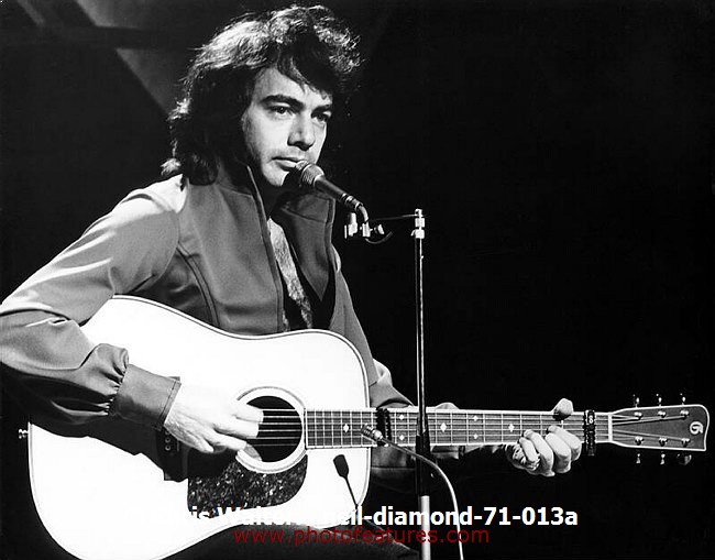Photo of Neil Diamond for media use , reference; neil-diamond-71-013a,www.photofeatures.com