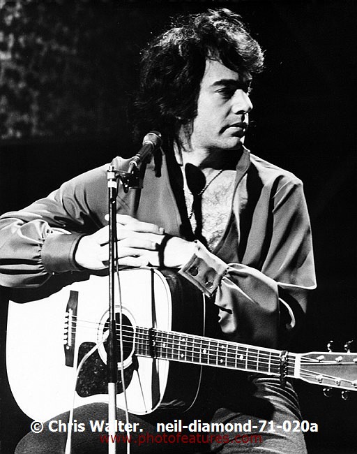 Photo of Neil Diamond for media use , reference; neil-diamond-71-020a,www.photofeatures.com