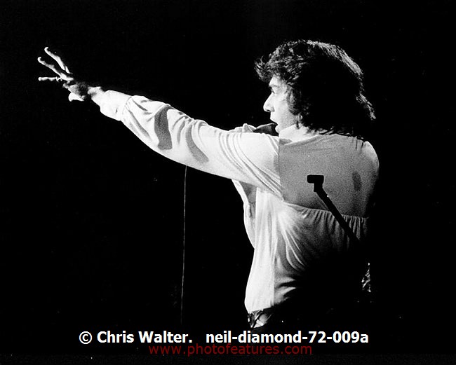 Photo of Neil Diamond for media use , reference; neil-diamond-72-009a,www.photofeatures.com