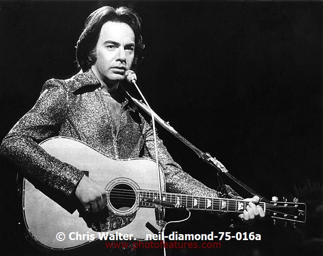 Photo of Neil Diamond for media use , reference; neil-diamond-75-016a,www.photofeatures.com